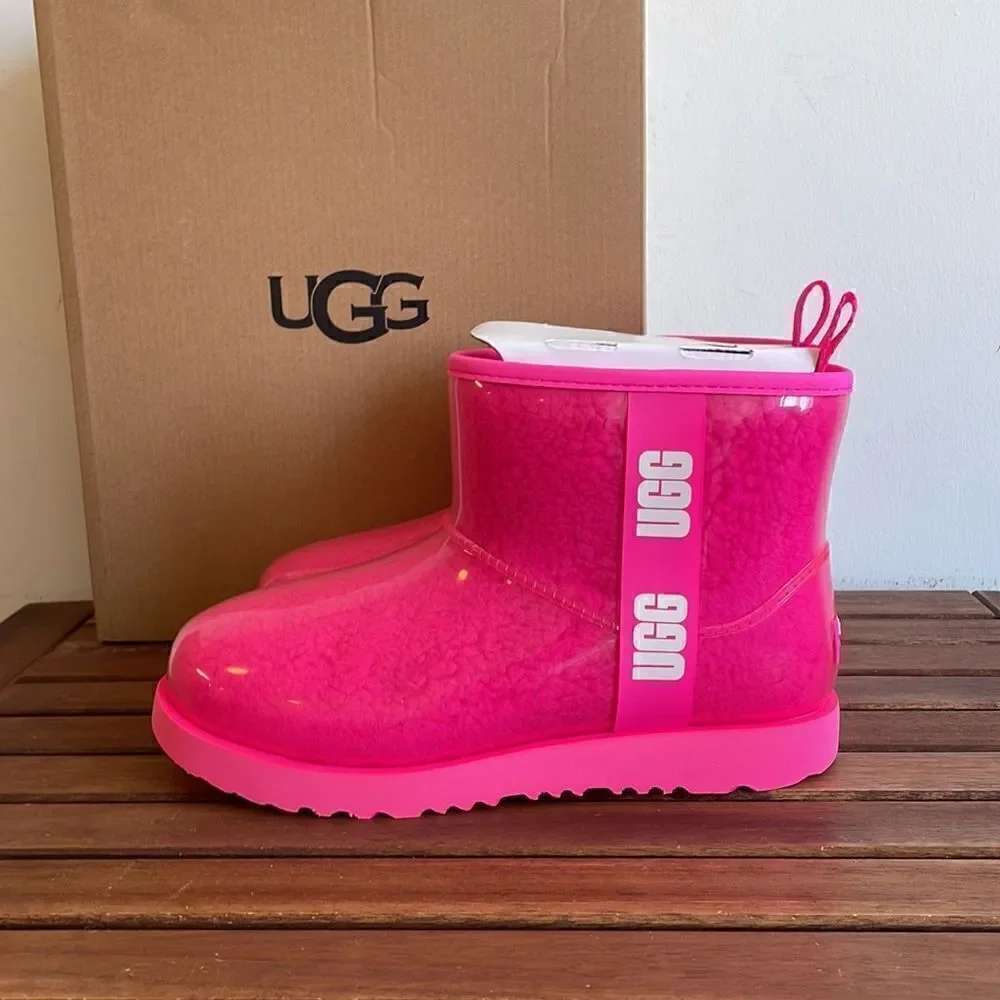 UGG Kids' Classic Clear Mini II Rock Rose USA Big Kid 6/UK 5/EU 38